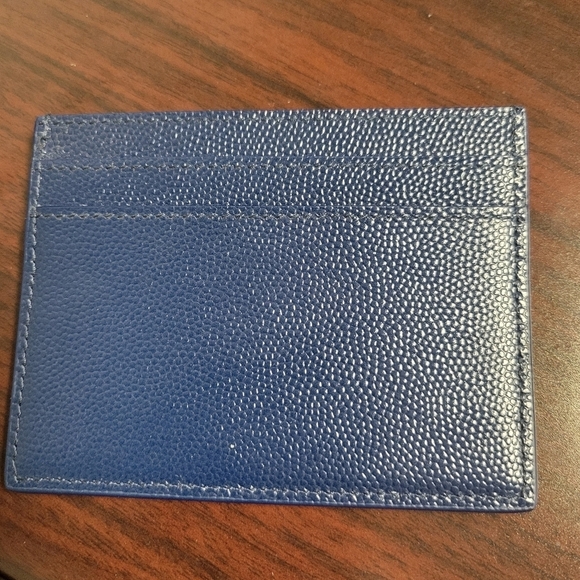 YSL Saint Laurent Paris Card Holder Navy NEW 100% Authentic - Picture 4 of 5